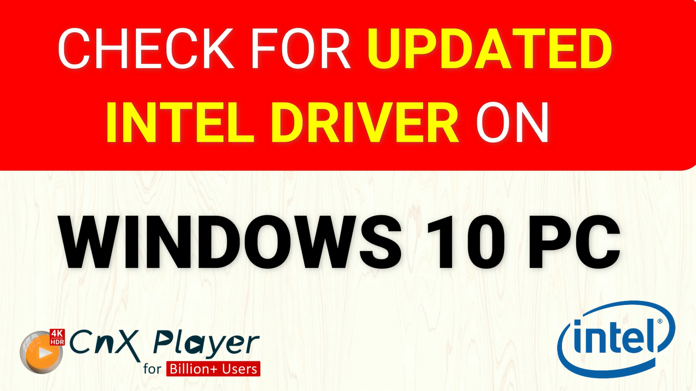 how to update intel driver on windows 10 pc?