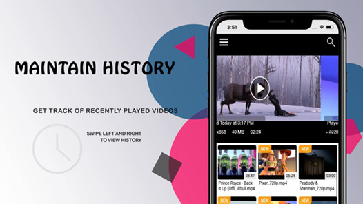 manage history of videos played in iphone ipad