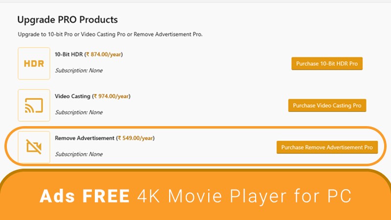 ads free 4k movie player for pc