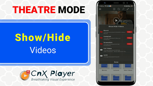 personalized view - hide & show videos