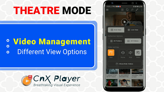 customize video gallery view (theatre mode)