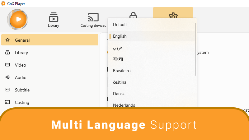 multi language support