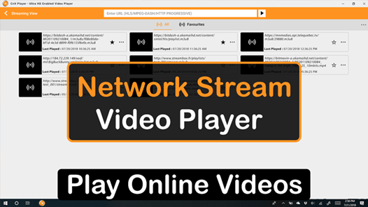 play all urls in network streaming